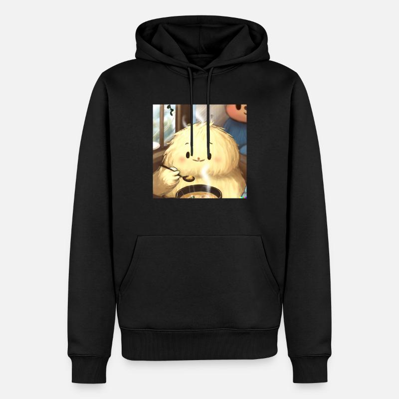 Fluffiges Tierchen - Männer Premium Bio Hoodie - Schwarz