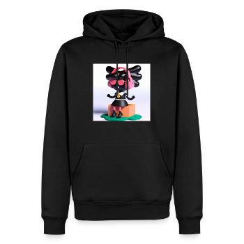 ILLUSTRATION MUSICALE AMUSANTE 5 - Sweat à capuche Premium bio Homme - noir - Devant - Nico (187cm)