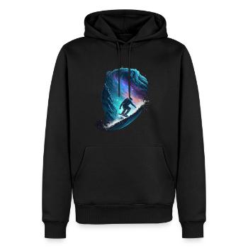 Snowboarding Galaxies - Snowboarder - Männer Premium Bio Hoodie - Schwarz - Vorne - Nico (187cm)