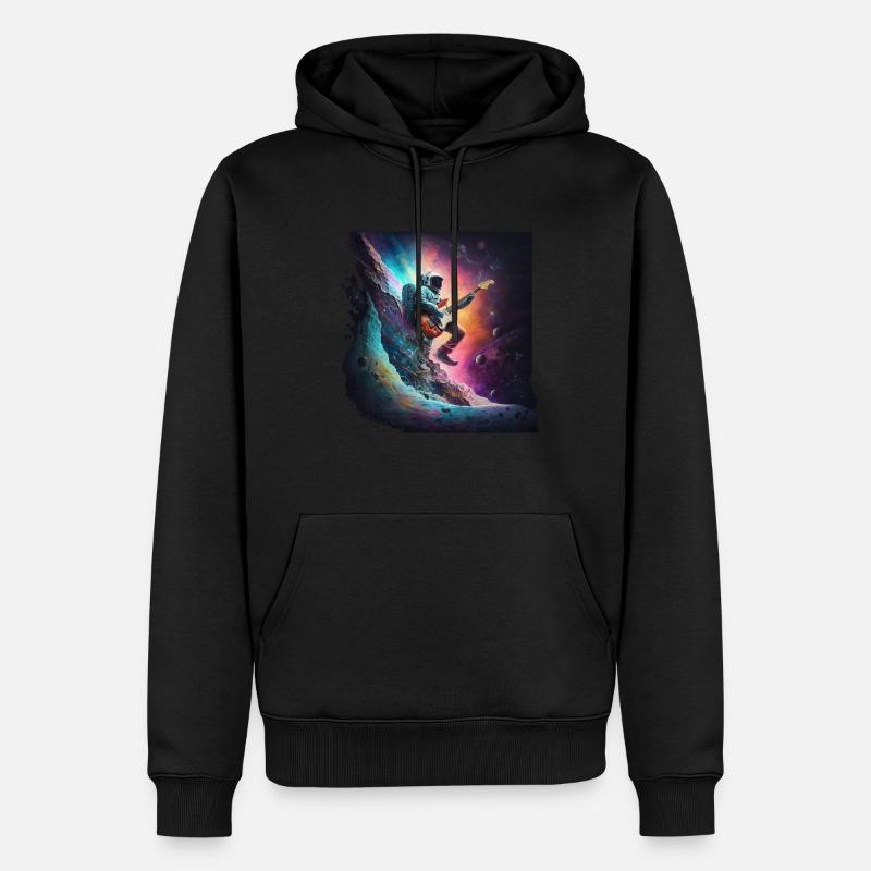 Surf spatial - Sweat à capuche Premium bio Homme - noir