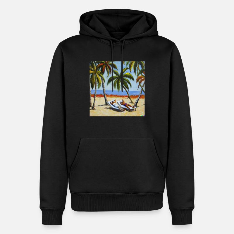 Pause - Männer Premium Bio Hoodie - Schwarz