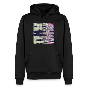 Abstrakt Artwork - Männer Premium Bio Hoodie - Schwarz - Vorne - Nico (187cm)