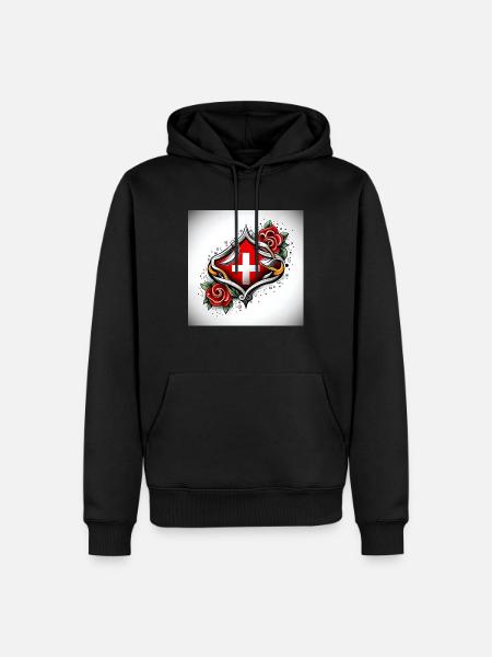 Blumenzauber - Männer Premium Bio Hoodie - Schwarz