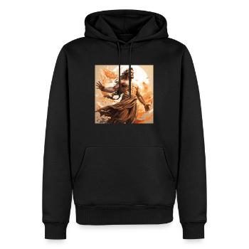 Zeus in the storm - Men’s Premium Organic Hoodie - black - Front - Nico (187cm)
