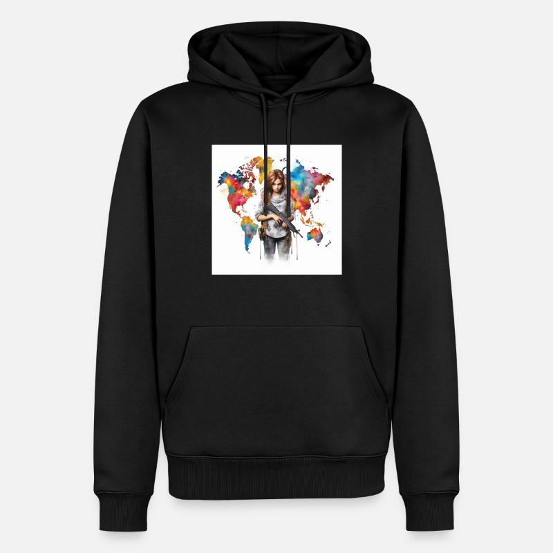 sécuriser le monde - Sweat à capuche Premium bio Homme - noir