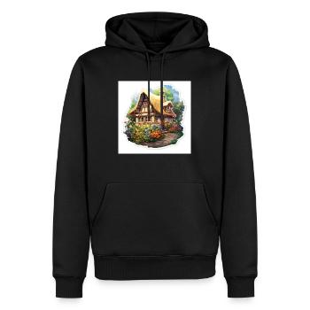 Charming Summer Cottage Surrounded by Nature - Männer Premium Bio Hoodie - Schwarz - Vorne - Nico (187cm)