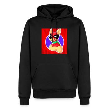 Cyberdoge#2 - Männer Premium Bio Hoodie - Schwarz - Vorne - Nico (187cm)