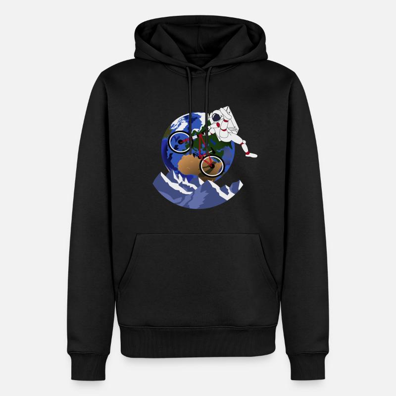 Moonbiker - Männer Premium Bio Hoodie - Schwarz