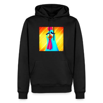 coq collection 2 - Sweat à capuche Premium bio Homme - noir - Devant - Nico (187cm)