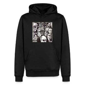 Visage mafieux - Sweat à capuche Premium bio Homme - noir - Devant - Nico (187cm)