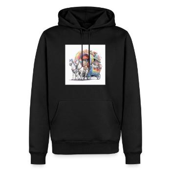 Parade Wagen LGBTQ - Männer Premium Bio Hoodie - Schwarz - Vorne - Nico (187cm)