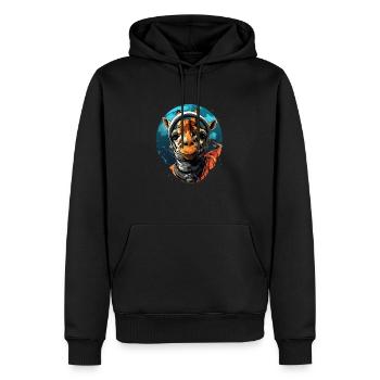 Space Giraffe 2 - Men’s Premium Organic Hoodie - black - Front - Nico (187cm)