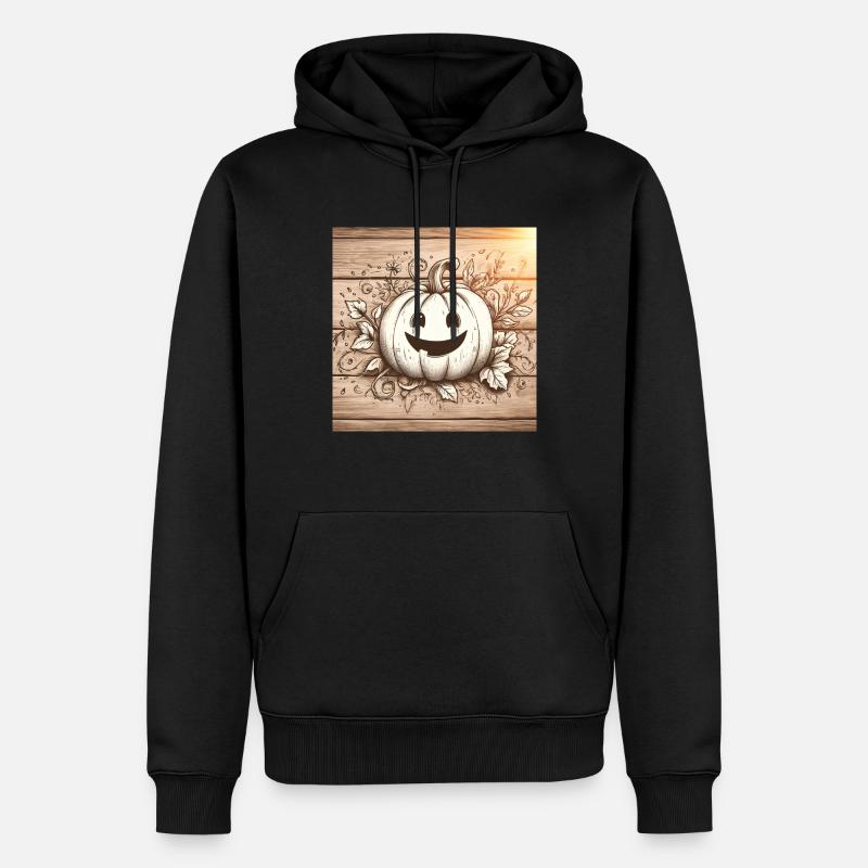 Citrouille d’Halloween - Sweat à capuche Premium bio Homme - noir