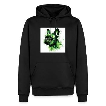 Amour d’intimidation - Sweat à capuche Premium bio Homme - noir - Devant - Nico (187cm)