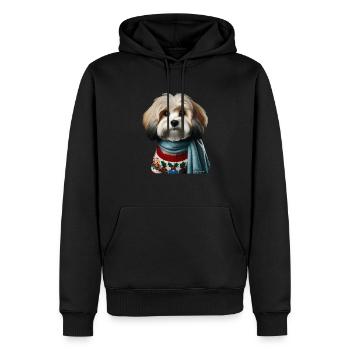 Havanese Weihnachten - Männer Premium Bio Hoodie - Schwarz - Vorne - Nico (187cm)