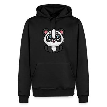 Süßer, süßer Panda! - Männer Premium Bio Hoodie - Schwarz - Vorne - Nico (187cm)
