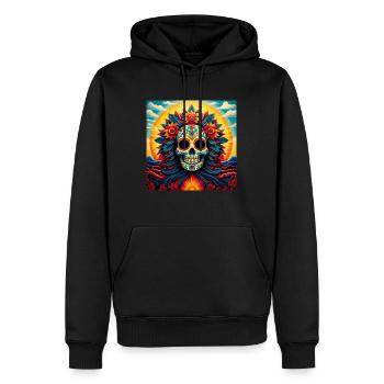 mexican sun artwork death - Männer Premium Bio Hoodie - Schwarz - Vorne - Nico (187cm)