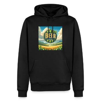 Beer is nature - Men’s Premium Organic Hoodie - black - Front - Nico (187cm)