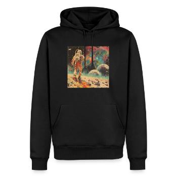 Walkinspace - Männer Premium Bio Hoodie - Schwarz - Vorne - Nico (187cm)