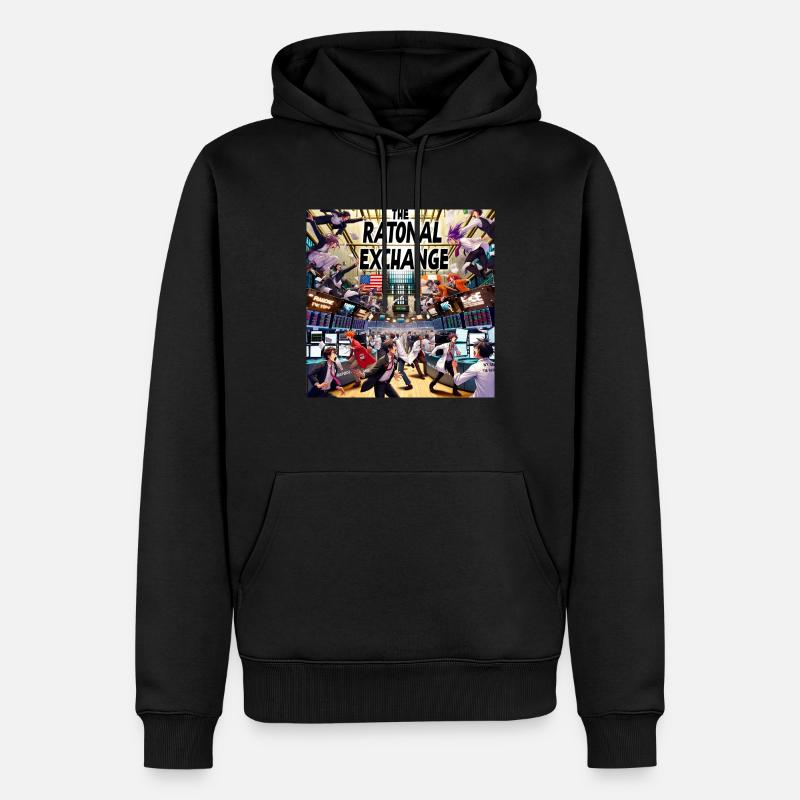 Der rationale Austausch - Männer Premium Bio Hoodie - Schwarz
