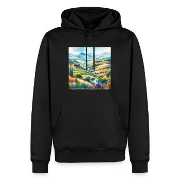 group1 3 - Männer Premium Bio Hoodie - Schwarz - Vorne - Nico (187cm)