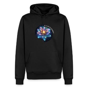 Kosmische Blume des Lichts T-Shirt Design - Männer Premium Bio Hoodie - Schwarz - Vorne - Nico (187cm)