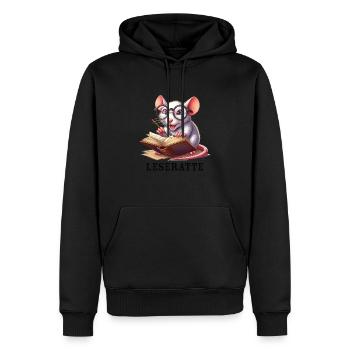 Leseratte - Männer Premium Bio Hoodie - Schwarz - Vorne - Nico (187cm)