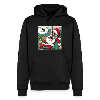 Drunken Santa - Männer Premium Bio Hoodie - Schwarz - Vorne - Nico (187cm)
