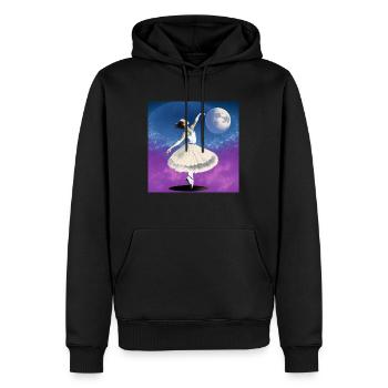Zehenspitze - Männer Premium Bio Hoodie - Schwarz - Vorne - Nico (187cm)