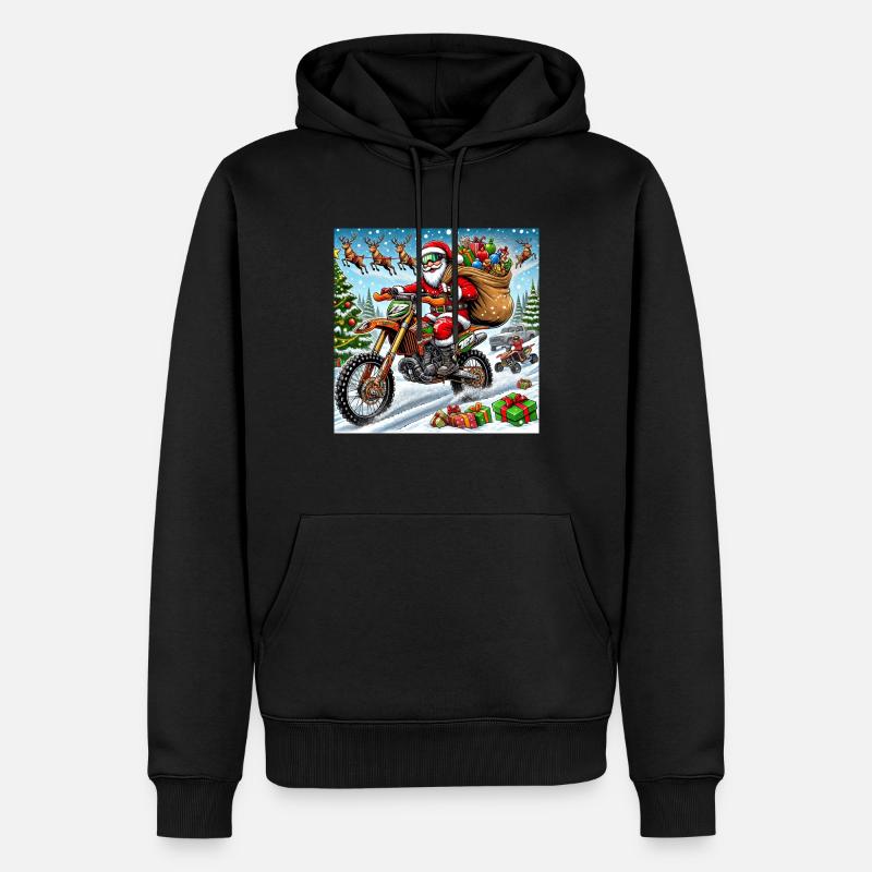 autocollant - Sweat à capuche Premium bio Homme - noir