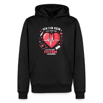 Ich Halte Das System Zusammen Pfleger - Männer Premium Bio Hoodie - Schwarz - Vorne - Nico (187cm)