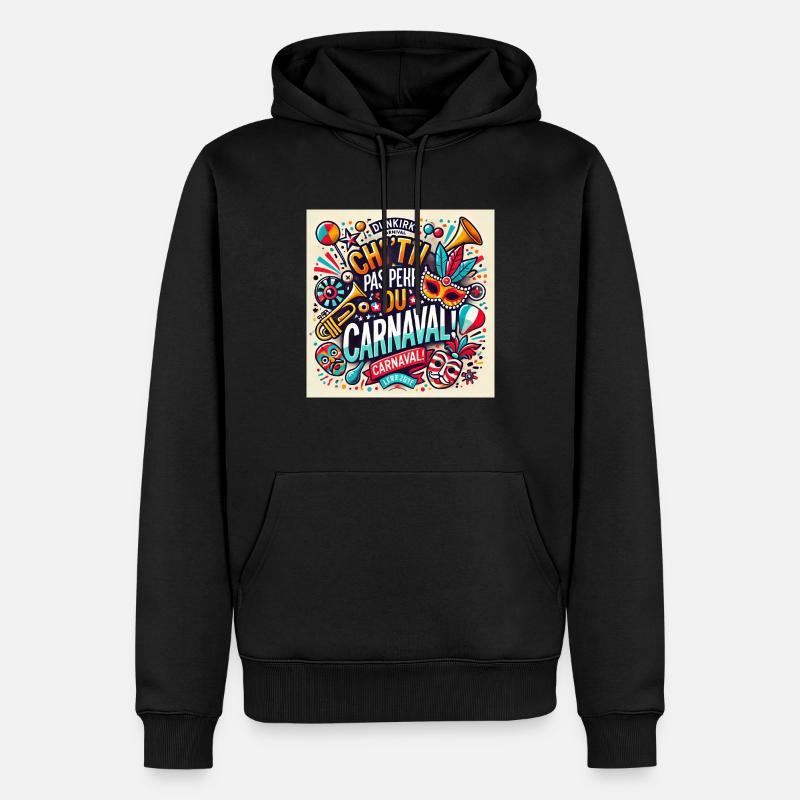 CARNAVAL DUNKERQUE CHTI HUMOUR FETE DUNKIRK - Sweat à capuche Premium bio Homme - noir