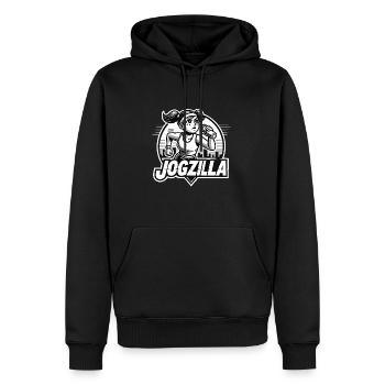 Jogzilla - Sweat à capuche Premium bio Homme - noir - Devant - Nico (187cm)