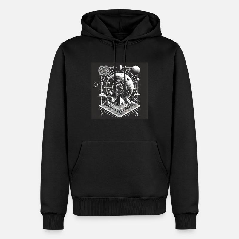 Celestial Pyramid - Astronomie - Männer Premium Bio Hoodie - Schwarz