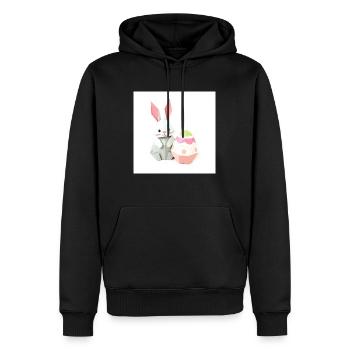 Origami und Osterzauber - Männer Premium Bio Hoodie - Schwarz - Vorne - Nico (187cm)