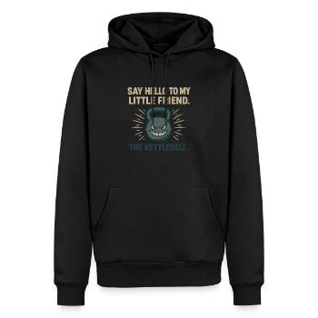 Say hello ! - Sweat à capuche Premium bio Homme - noir - Devant - Nico (187cm)