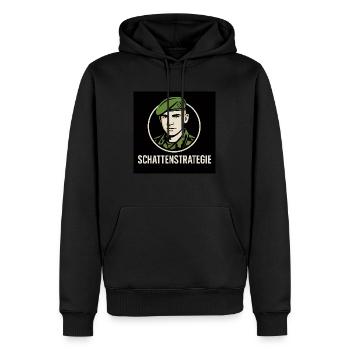 Shadow Strategy Logo - Sweat à capuche Premium bio Homme - noir - Devant - Nico (187cm)