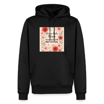Mutter tag - Männer Premium Bio Hoodie - Schwarz - Vorne - Nico (187cm)