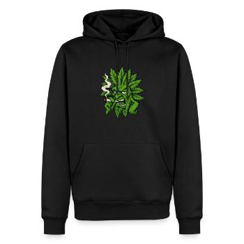 Angry Weed – Forte avec Attitude - Sweat à capuche Premium bio Homme - noir - Devant - Nico (187cm)