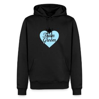 Équipe du marié - Conception élégante de coeur d’enterrement de vie de garçon - Sweat à capuche Premium bio Homme - noir - Devant - Nico (187cm)