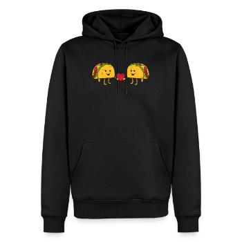 Taco - Männer Premium Bio Hoodie - Schwarz - Vorne - Nico (187cm)