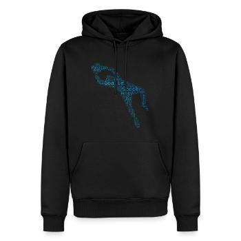 Torwart Fussball Damen Fußball Fußballspieler - Männer Premium Bio Hoodie - Schwarz - Vorne - Nico (187cm)