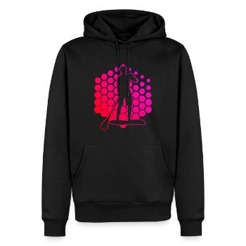 Standup Paddle Femme Standup Paddle Sup - Sweat à capuche Premium bio Homme - noir - Devant - Nico (187cm)