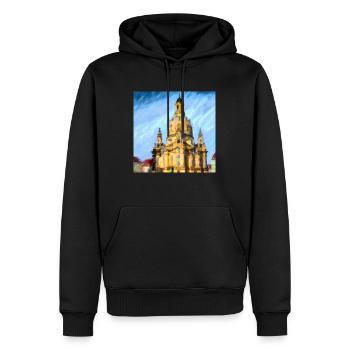 Frauenkirche Dresden - Local AI Art #1019 - Men’s Premium Organic Hoodie - black - Front - Nico (187cm)