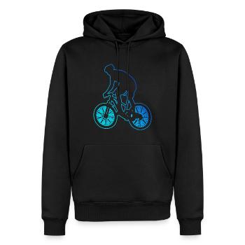 MTB Radfahrer Radfahren Mountainbike Mountainbiker - Männer Premium Bio Hoodie - Schwarz - Vorne - Nico (187cm)