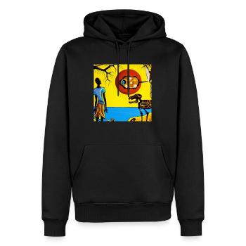 African-Style-Art T-Shirt - Men’s Premium Organic Hoodie - black - Front - Nico (187cm)