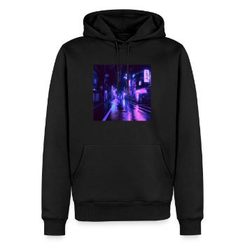 Asia street Style - Männer Premium Bio Hoodie - Schwarz - Vorne - Nico (187cm)