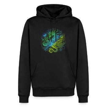 Seepferdchen - Männer Premium Bio Hoodie - Schwarz - Vorne - Nico (187cm)