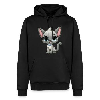 Siamese 22 - Men’s Premium Organic Hoodie - black - Front - Nico (187cm)