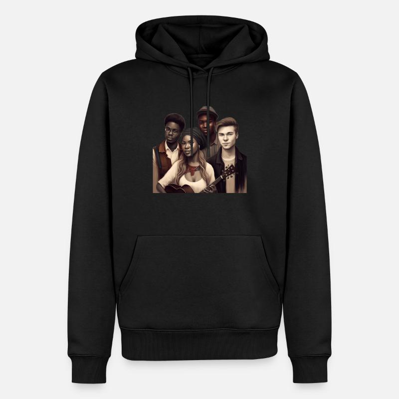 The Funky Bunch - Männer Premium Bio Hoodie - Schwarz